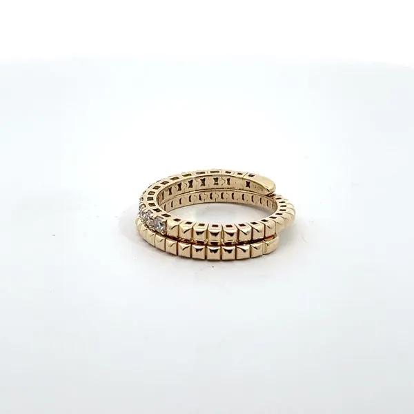 14K Yellow Gold Diamond Wrap Flex Ring Image 2 Kirk & Company Jewelers, Inc Milford, OH