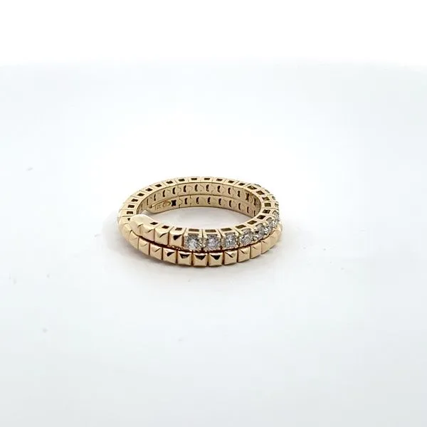14K Yellow Gold Diamond Wrap Flex Ring Image 4 Kirk & Company Jewelers, Inc Milford, OH
