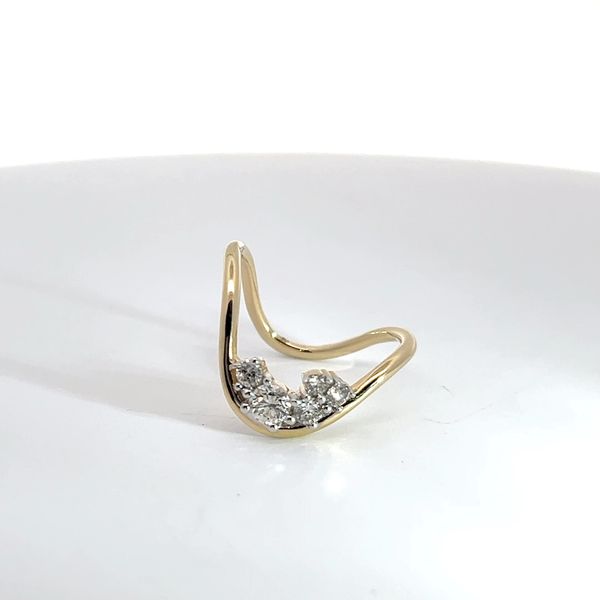 14K Yellow Gold 5 Stone U Ring Kirk & Company Jewelers, Inc Milford, OH