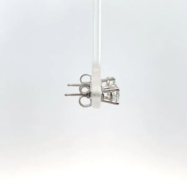 14K White Gold 4-Prong Diamond Stud Earrings Image 4 Kirk & Company Jewelers, Inc Milford, OH