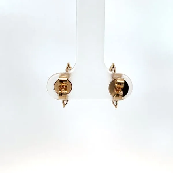 18K Yellow Gold Marquise Diamond Cluster Stud Earrings Image 3 Kirk & Company Jewelers, Inc Milford, OH