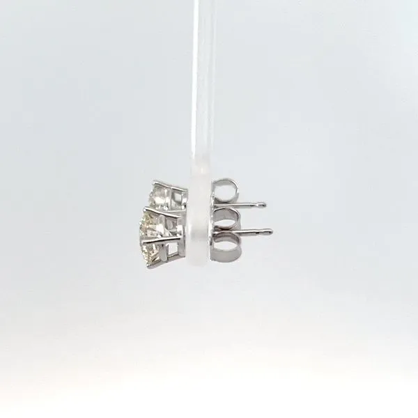 14K White Gold Diamond Studs Image 2 Kirk & Company Jewelers, Inc Milford, OH