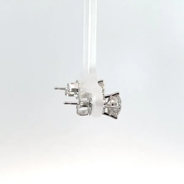 14K White Gold Diamond Studs Image 4 Kirk & Company Jewelers, Inc Milford, OH