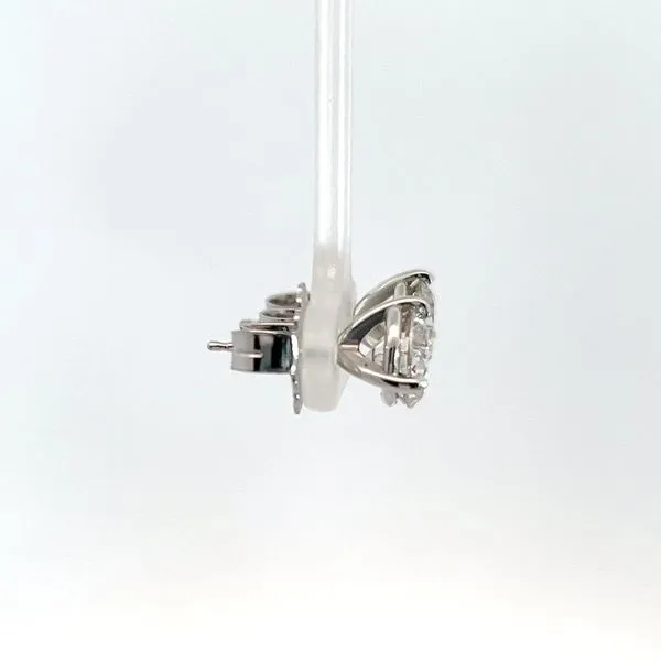 14K White Gold Diamond Studs Image 4 Kirk & Company Jewelers, Inc Milford, OH