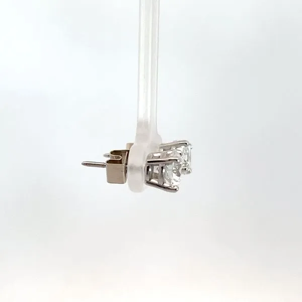 14K White Gold Diamond Studs Image 4 Kirk & Company Jewelers, Inc Milford, OH