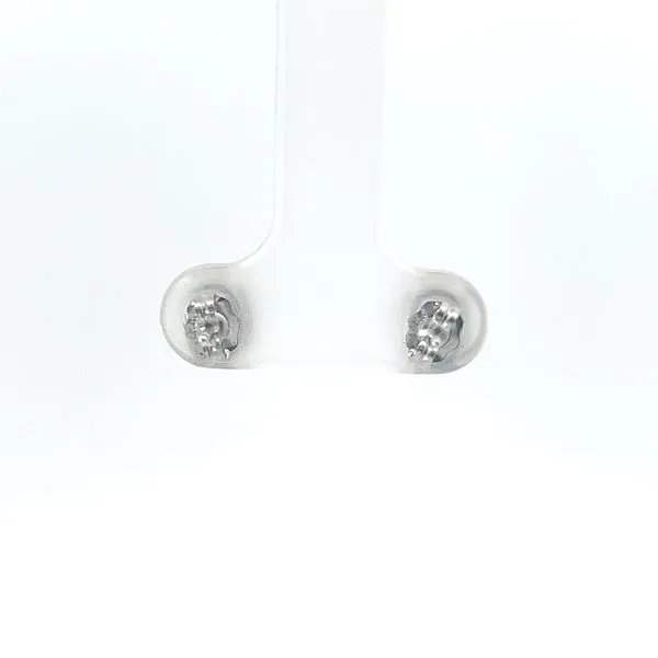 14K White Gold Oval Cut Stud Earrings Image 3 Kirk & Company Jewelers, Inc Milford, OH