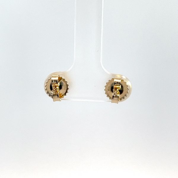 14K Yellow Gold 2ct Lab Grown Solitaire Bezel Set Stud Earrings Image 3 Kirk & Company Jewelers, Inc Milford, OH