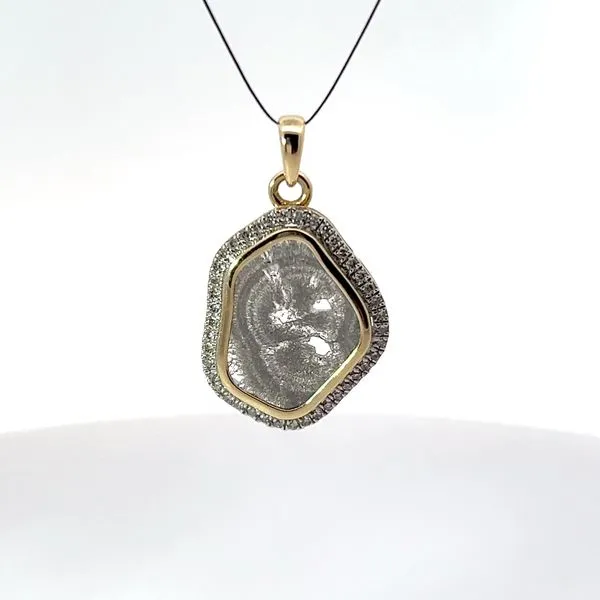 14K Yellow Gold Diamond Pendant similar item image