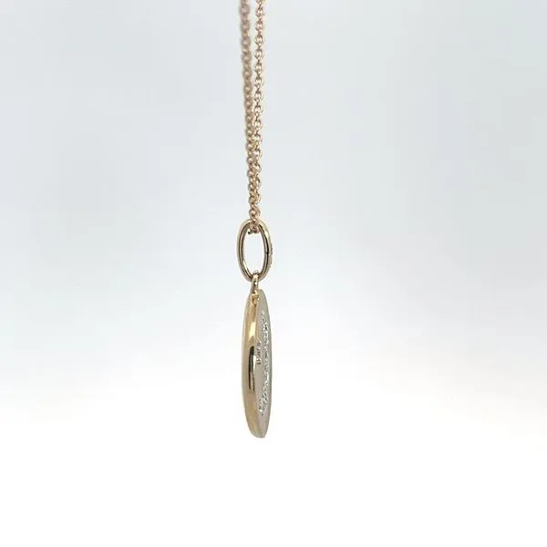 10K Yellow Gold Diamond Star and Cresent Moon Necklace Image 4 Kirk & Company Jewelers, Inc Milford, OH