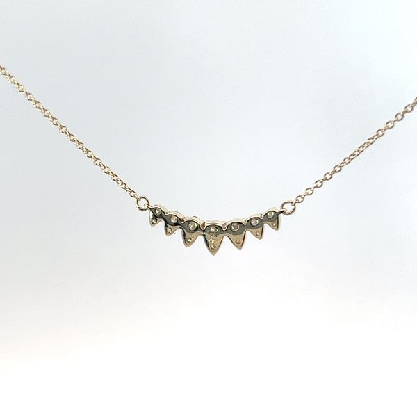 10K Yellow Gold Diamond Graduated Navette Necklace Image 3 Kirk & Company Jewelers, Inc Milford, OH