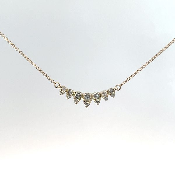 10K Yellow Gold Diamond Graduated Navette Necklace Kirk & Company Jewelers, Inc Milford, OH