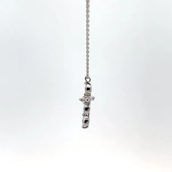 18K Yellow Gold Diamond Cross Necklace Image 2 Kirk & Company Jewelers, Inc Milford, OH