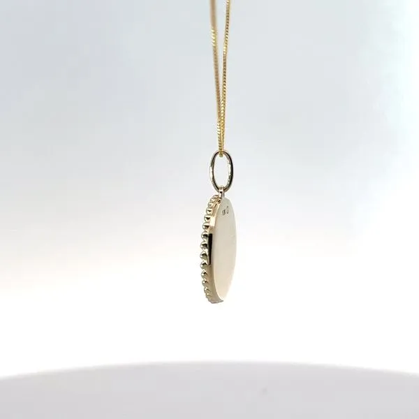 10K Yellow Gold Diamond Cross Medallion Necklace Image 2 Kirk & Company Jewelers, Inc Milford, OH