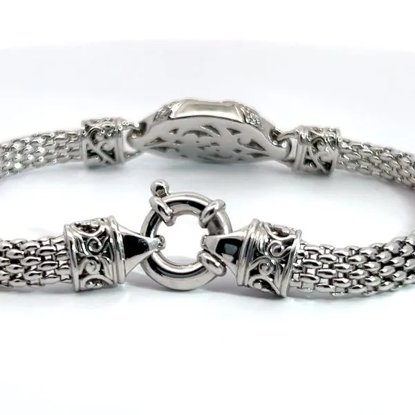 Sterling Silver and 14K Yellow Gold Diamond X Bracelet Image 4 Kirk & Company Jewelers, Inc Milford, OH