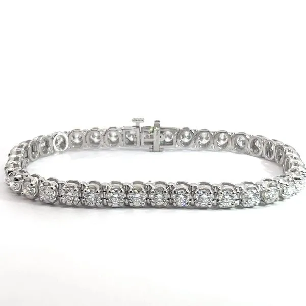 14K White Gold 6.53cttw Round Diamond Tennis Bracelet Image 2 Kirk & Company Jewelers, Inc Milford, OH