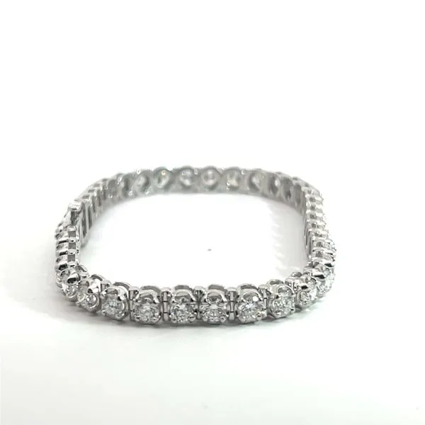14K White Gold 6.53cttw Round Diamond Tennis Bracelet Image 3 Kirk & Company Jewelers, Inc Milford, OH