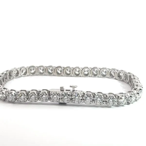 14K White Gold 6.53cttw Round Diamond Tennis Bracelet Image 4 Kirk & Company Jewelers, Inc Milford, OH