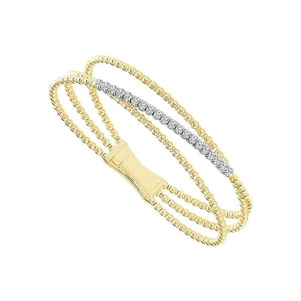 14K Two Tone Diamond Bangle Kirk & Company Jewelers, Inc Milford, OH