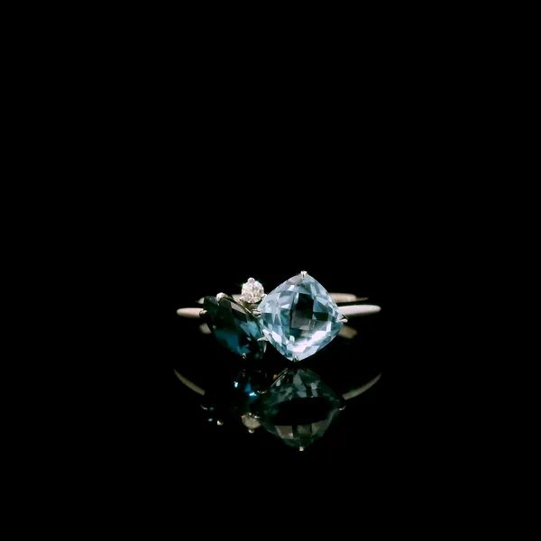 14K White Gold Blue Topaz Ring Kirk & Company Jewelers, Inc Milford, OH