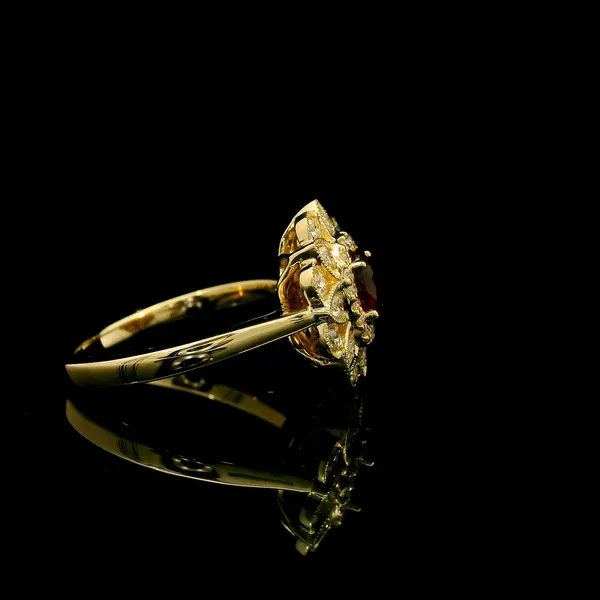 14K Yellow Gold Ruby and Diamond Ring Image 3 Kirk & Company Jewelers, Inc Milford, OH