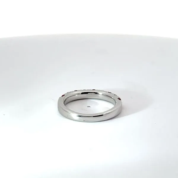 14K White Gold Alternating Ruby and Diamond Band Image 3 Kirk & Company Jewelers, Inc Milford, OH