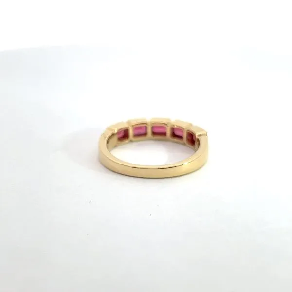 18K Yellow Gold Ruby Bezel Set Band Image 3 Kirk & Company Jewelers, Inc Milford, OH