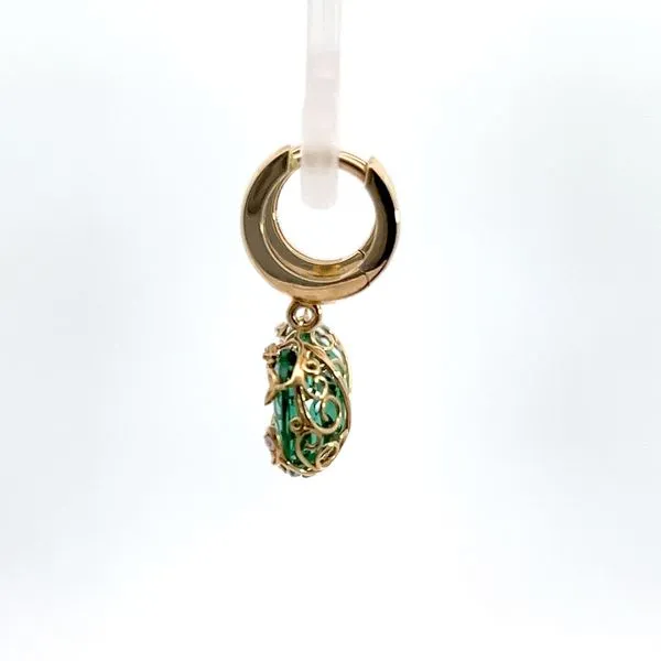 14K Yellow Gold Tourmaline Vine Dangle Earrings Image 2 Kirk & Company Jewelers, Inc Milford, OH