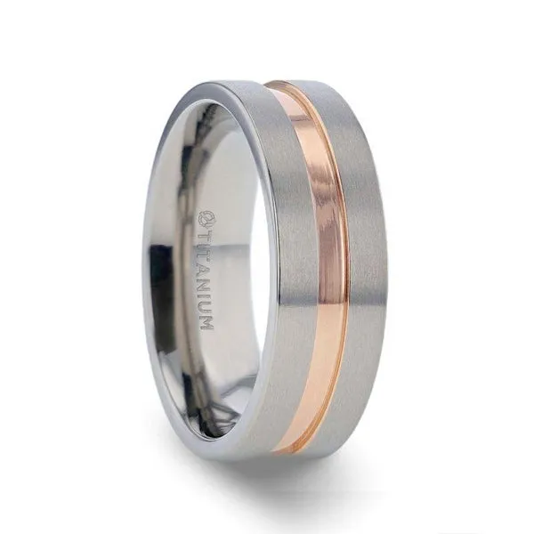 Thorsten Mars Titanium Rose Gold Plated Band Kirk & Company Jewelers, Inc Milford, OH