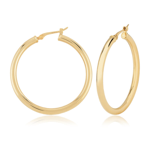 14K Yellow Gold Tube Hoop Earrings Kirk & Company Jewelers, Inc Milford, OH