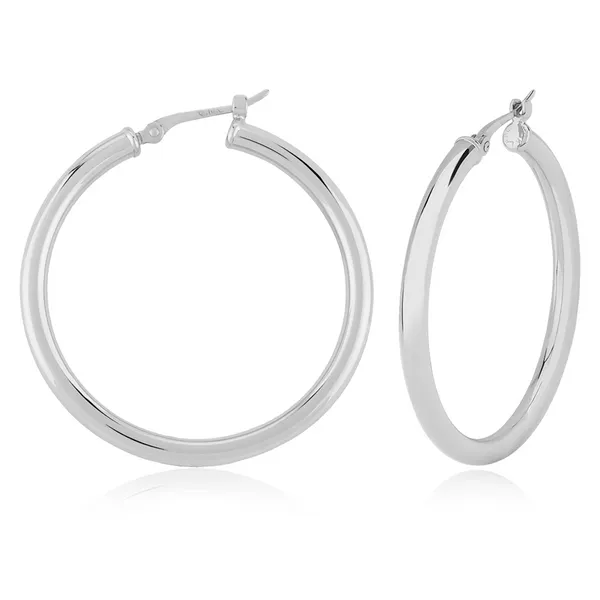 14K White Gold Hoop Earrings Kirk & Company Jewelers, Inc Milford, OH