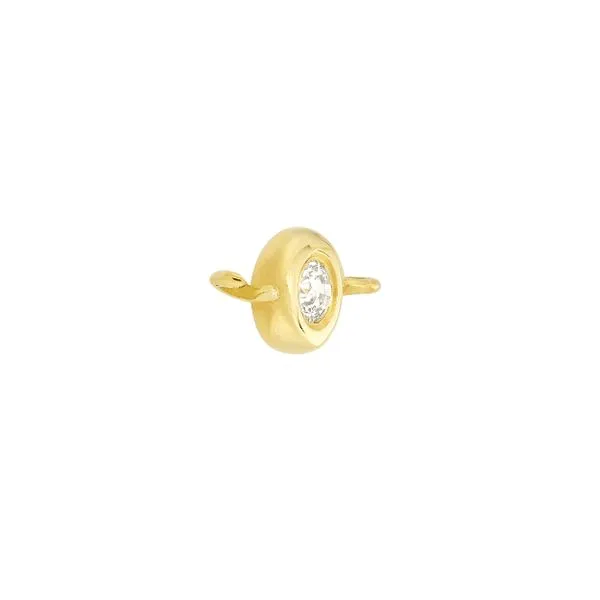 Bezel Set Diamond Link Charm