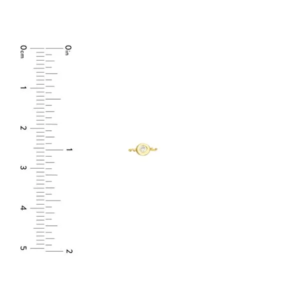 Bezel Set Diamond Link Charm