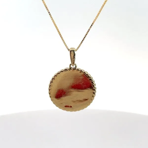10K Yellow Gold Blank Medallion Pendant Image 3 Kirk & Company Jewelers, Inc Milford, OH