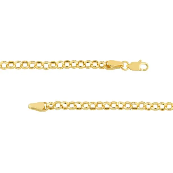 14K Yellow Gold Hollow Rolo Chain Bracelet Image 3 Kirk & Company Jewelers, Inc Milford, OH