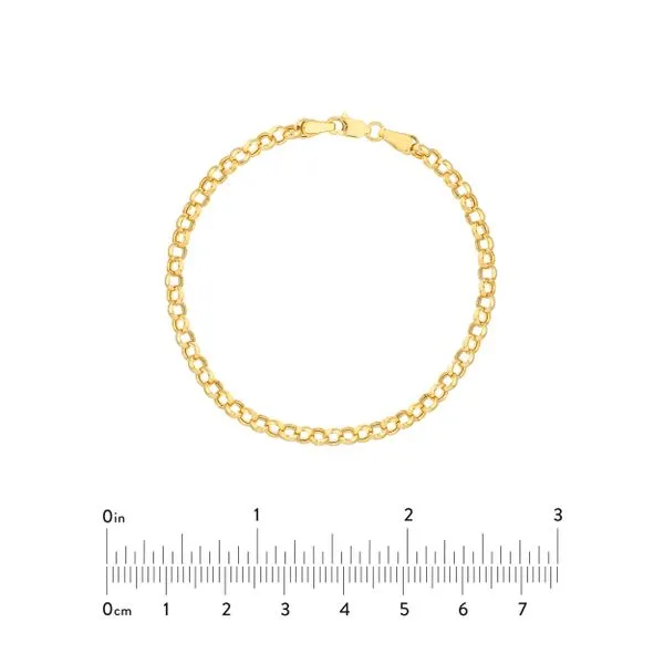 14K Yellow Gold Hollow Rolo Chain Bracelet Image 4 Kirk & Company Jewelers, Inc Milford, OH