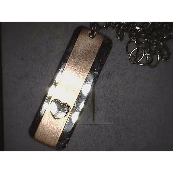 Rose-tone dog tag heart Kirk & Company Jewelers, Inc Milford, OH