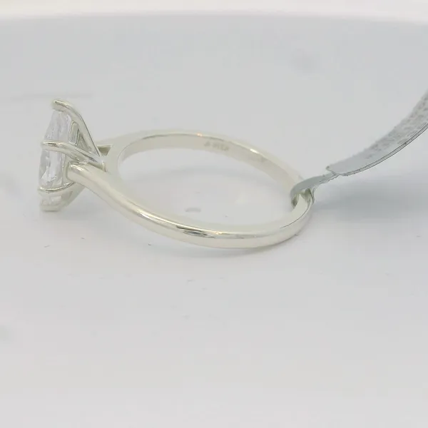 Sterling Silver Cubic Zirconia Marquise Solitaire Engagement Ring Mounting Image 3 Kirk & Company Jewelers, Inc Milford, OH