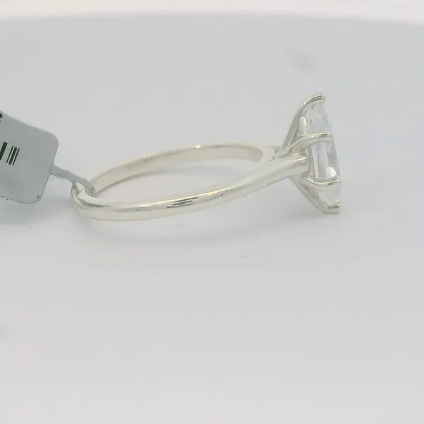 Sterling Silver Cubic Zirconia Marquise Solitaire Engagement Ring Mounting Image 4 Kirk & Company Jewelers, Inc Milford, OH