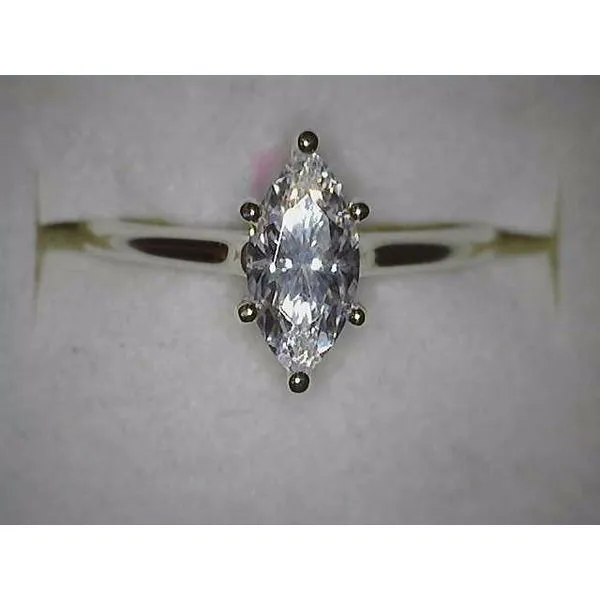 Sterling Silver Cubic Zirconia Marquise Solitaire Engagement Ring Mounting Kirk & Company Jewelers, Inc Milford, OH