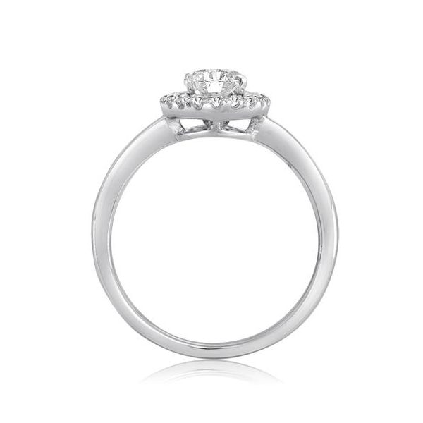 14K White Gold Round Diamond Halo Engagement Ring Image 2 Koerbers Fine Jewelry Inc New Albany, IN