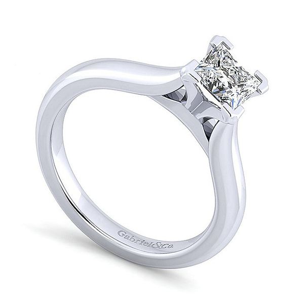 14K White Gold Round Diamond Solitaire Engagement Ring Image 3 Koerbers Fine Jewelry Inc New Albany, IN