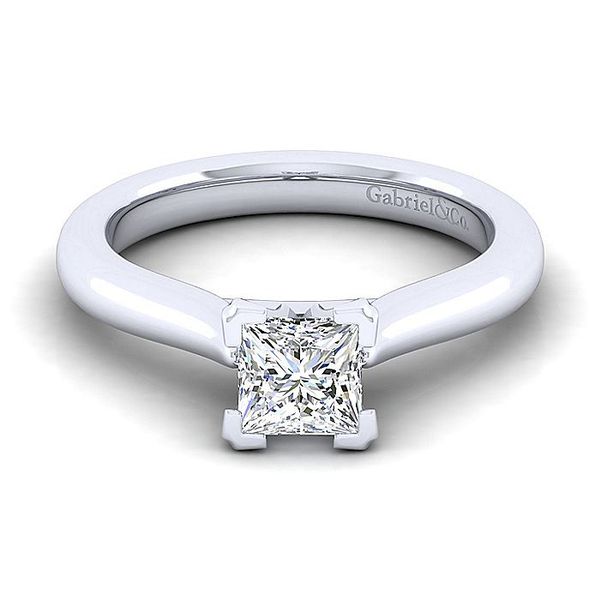 14K White Gold Round Diamond Solitaire Engagement Ring Koerbers Fine Jewelry Inc New Albany, IN