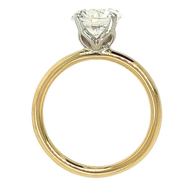 18K Yellow Gold Diamond Solitaire Engagement Ring Image 2 Koerbers Fine Jewelry Inc New Albany, IN