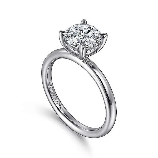 14K White Gold Round Solitaire Engagement Ring Image 3 Koerbers Fine Jewelry Inc New Albany, IN