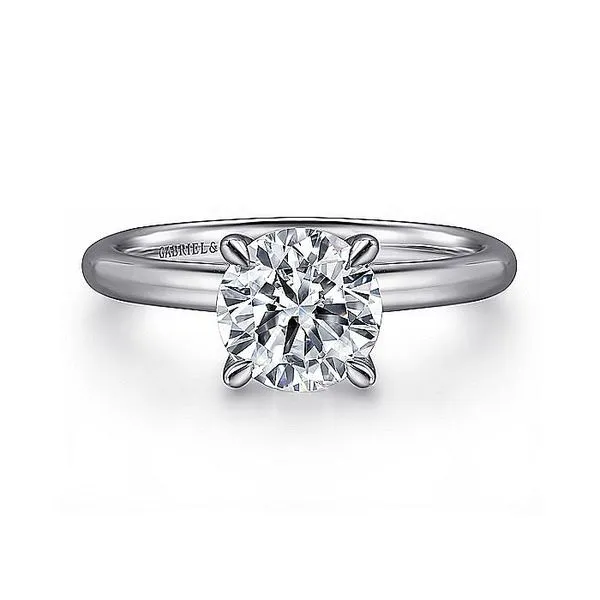 14K White Gold Round Solitaire Engagement Ring Koerbers Fine Jewelry Inc New Albany, IN
