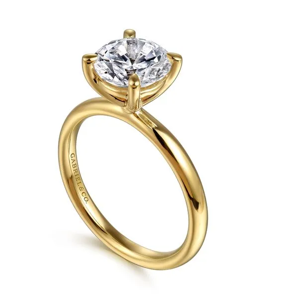 14K Yellow Gold Round Solitaire Engagement Ring Image 3 Koerbers Fine Jewelry Inc New Albany, IN