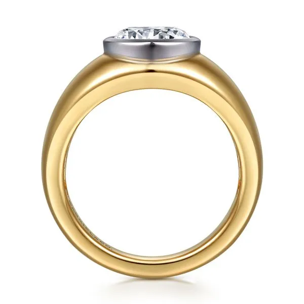14K 2-Tone White and Yellow Gold Solitaire Engagement Ring Image 2 Koerbers Fine Jewelry Inc New Albany, IN