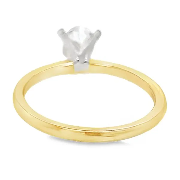 18K 2-Tone White and Yellow Gold Solitaire Engagement Ring Image 3 Koerbers Fine Jewelry Inc New Albany, IN