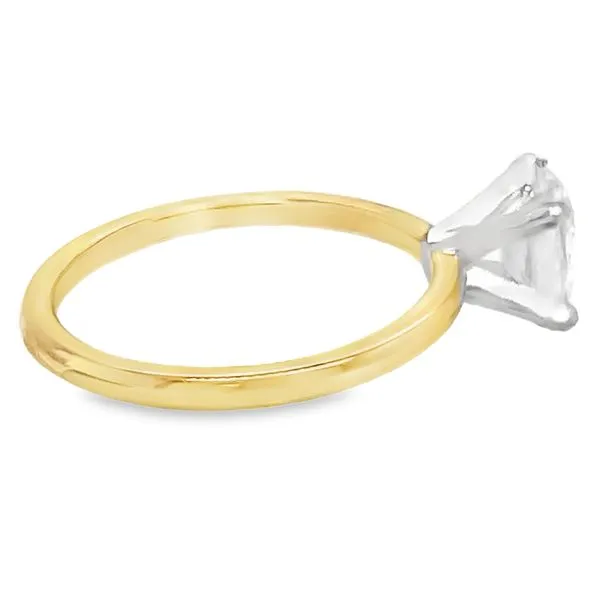 18K 2-Tone White and Yellow Gold Solitaire Engagement Ring Image 4 Koerbers Fine Jewelry Inc New Albany, IN