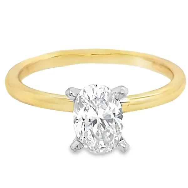 18K 2-Tone White and Yellow Gold Solitaire Engagement Ring Koerbers Fine Jewelry Inc New Albany, IN
